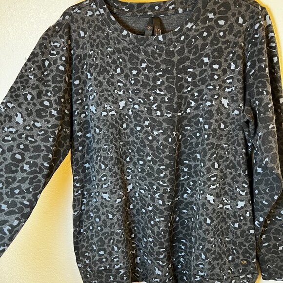 Melissa McCarthy x Seven7‎ Long Sleeve Black Leopard Jersey Tunic Top XL (READ) - Picture 4 of 10